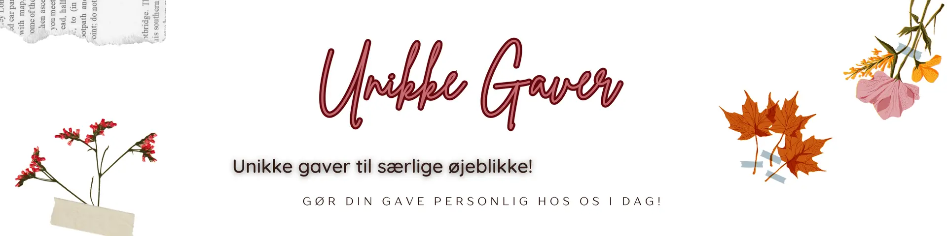 Banner for Unikke Gaver